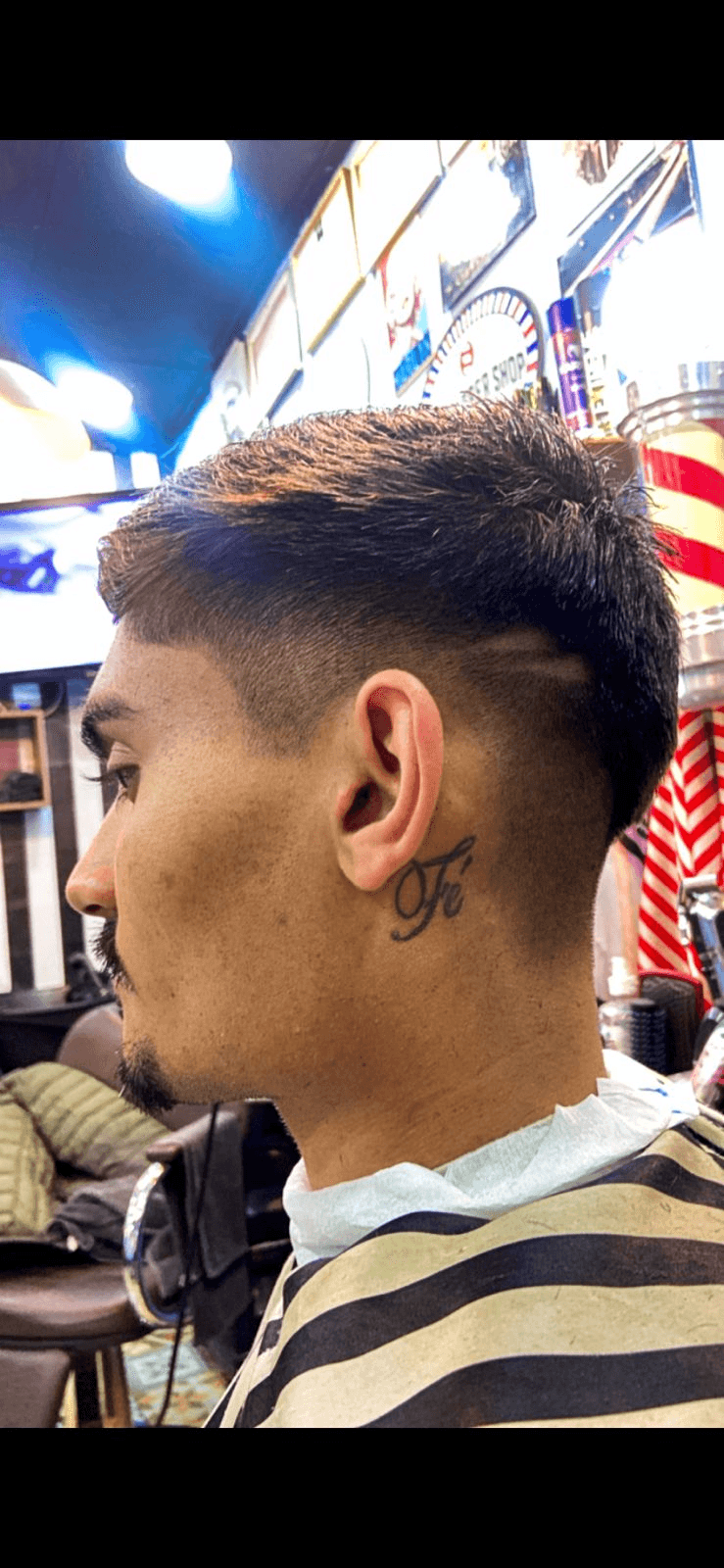 Corte mullet masculino com fade na Barbearia do Alemão